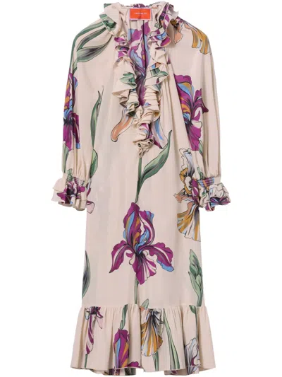 LA DOUBLEJ JUDE FLORAL-PRINT MIDI DRESS