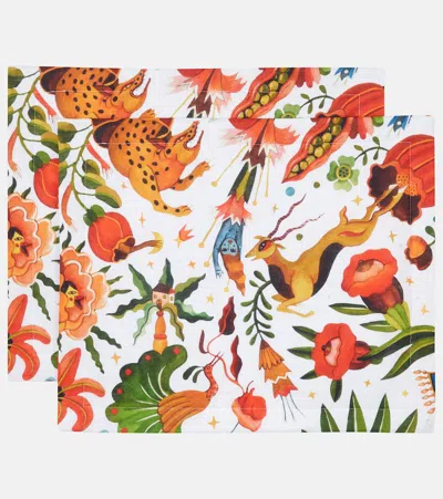 La Doublej Jungle Book Set Of 2 Placemats In Multicoloured