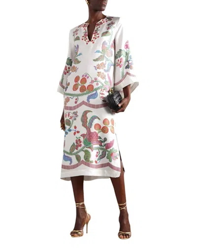 La Doublej The Kaftan In Grenadilla Placée Off White