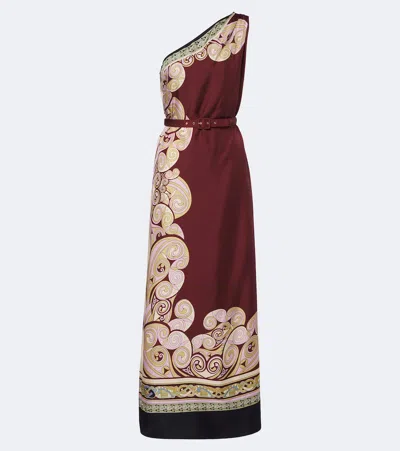 La Doublej Kells Printed Silk Twill Maxi Dress In Multicoloured