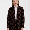 La Doublej Kelly Blazer In Rosette Black