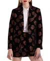La Doublej Kelly Jacket In Rosette Jacquard Black