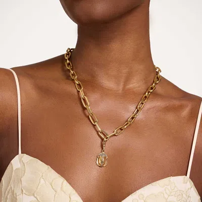 La Doublej Khepri Charm In Gold