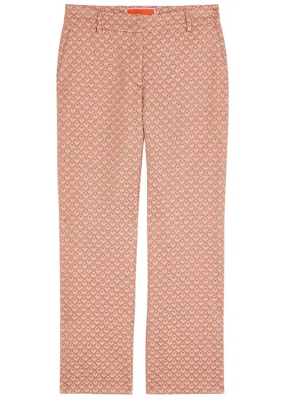 La Doublej La Double J 24/7 Tulip-jacquard Trousers In Multi