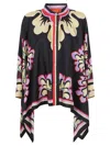 La Doublej La Double J Silk Twill Shirt With Cascading Fit In Black