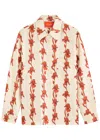 La Doublej La Double J Boy Floral-print Silk-twill Shirt In Multicoloured
