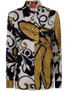 La Doublej La Double J Floral-patterned Silk Shirt With Classic Collar