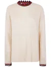 La Doublej Scalloped-trimmed Mohair Wool Sweater In Neutral