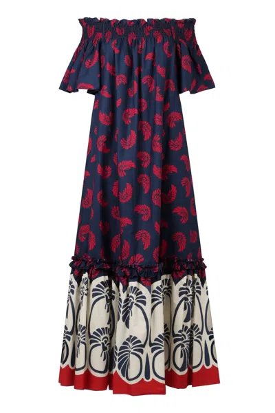 La Doublej La Double J Capalbio Off-the-shoulder Dress