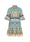 La Doublej Choux Tiered Shirt Dress In Beige