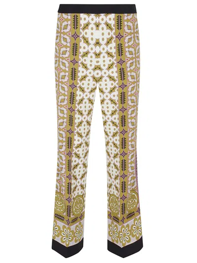 La Doublej La Double J Comfortable Nude Viscose Trousers In Gold