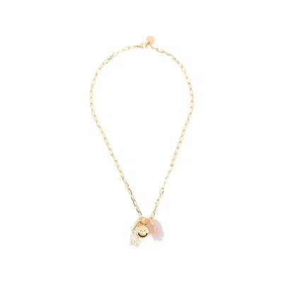 La Doublej La Double J Crystal-embellished Gold-tone Necklace In Multi