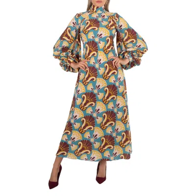 La Doublej La Double J Dendera Medici Midi Dress In Brown