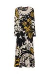 La Doublej La Double J Woman Midi Dress Ivory Size Xl Silk In Nero