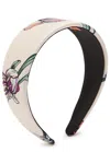 La Doublej La Double J Floral-print Satin Headband In Multicoloured