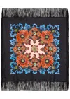 La Doublej La Double J Floral-print Silk Scarf In Black