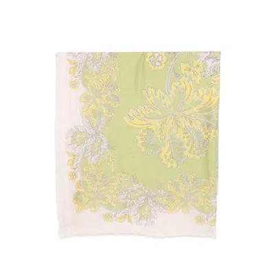 La Doublej La Double J Floral Silk-modal Scarf In Multi