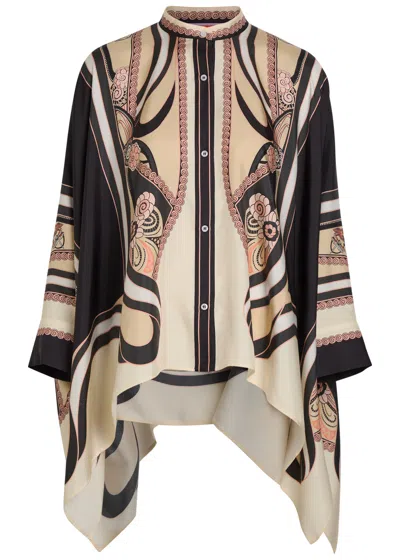 La Doublej La Double J Foulard Printed Silk Blouse In Multi