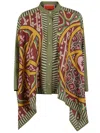 La Doublej La Double J Intricate Patterned White Silk Shirt In Multi