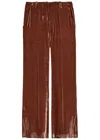 La Doublej La Double J Good Butt Flared-leg Velvet Trousers In Brown