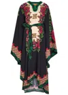 La Doublej La Double J Karis Floral-print Crepe Midi Kaftan Dress In Multi