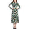 LA DOUBLEJ LA DOUBLE J LADIES ORCHARD JERSEY LONG-SLEEVE DRIFTER SWING DRESS