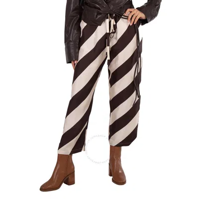 La Doublej La Double J Woman Pants Dark Brown Size M Silk