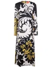 La Doublej Multicolor Long Dress With All-over Graphic Print