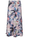 La Doublej La Double J Multicolor Floral Silk Midi Skirt In Multi