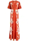La Doublej Marlene Floral-print Silk-crepe Maxi Dress