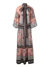 La Doublej La Double J Maxi Silk Dress With Bow-detail