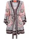 La Doublej 'magnifico' Multicolor Dress With All-over Graphic Print
