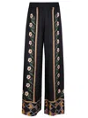 La Doublej Icon Palazzo Printed Silk-twill Wide-leg Pants In Multicolor