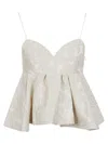 La Doublej La Double J Nude Polyester Blend Top In White