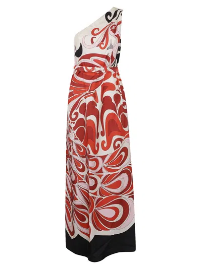 LA DOUBLEJ LA DOUBLE J ONE-SHOULDER MAXI DRESS IN COMO SILK TWILL
