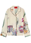 La Doublej La Double J Pajama Printed Silk-twill Shirt In Multicoloured