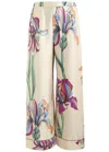 La Doublej La Double J Pajama Printed Silk-twill Trousers In Multicoloured