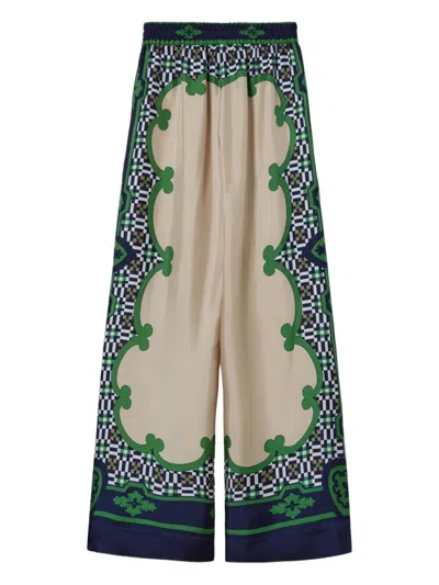 La Doublej La Double J "palazzo" Pants Placée In Multi