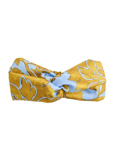 La Doublej La Double J Pinup Printed Satin Headband In Multicoloured