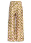 La Doublej La Double J Printed Silk-twill Pyjama Trousers In Brown