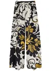 La Doublej La Double J Printed Wide-leg Silk-twill Trousers In Multicoloured