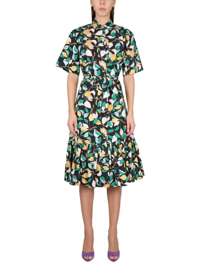 La Doublej La Double J Shirt Dress With Belt In Multi