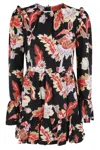 La Doublej Short Visconti Dress Crepe De Chine In Multicolor