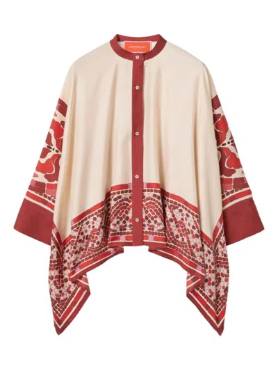 LA DOUBLEJ LA DOUBLE J SILK FOULARD SHIRT WITH PATTERNSSILHOUETTE