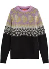 La Doublej La Double J Slope Fair Isle Intarsia Alpaca-blend Jumper In Black