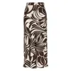 La Doublej Abstract-print Midiskirt