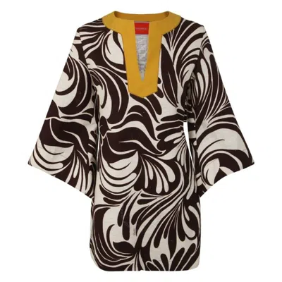 LA DOUBLEJ LA DOUBLE J WATERMARBLE SHOT COTTON THE KAFTAN MINI