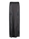 La Doublej La Double J Wide-leg Black Trousers With Pattern In Black