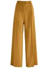La Doublej La Double J Wide-leg Stretch-wool Trousers In Yellow