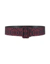 La Doublej La Double J Woman Belt Red Size Onesize Wool, Acrylic, Recycled Polyester, Polyester In Red